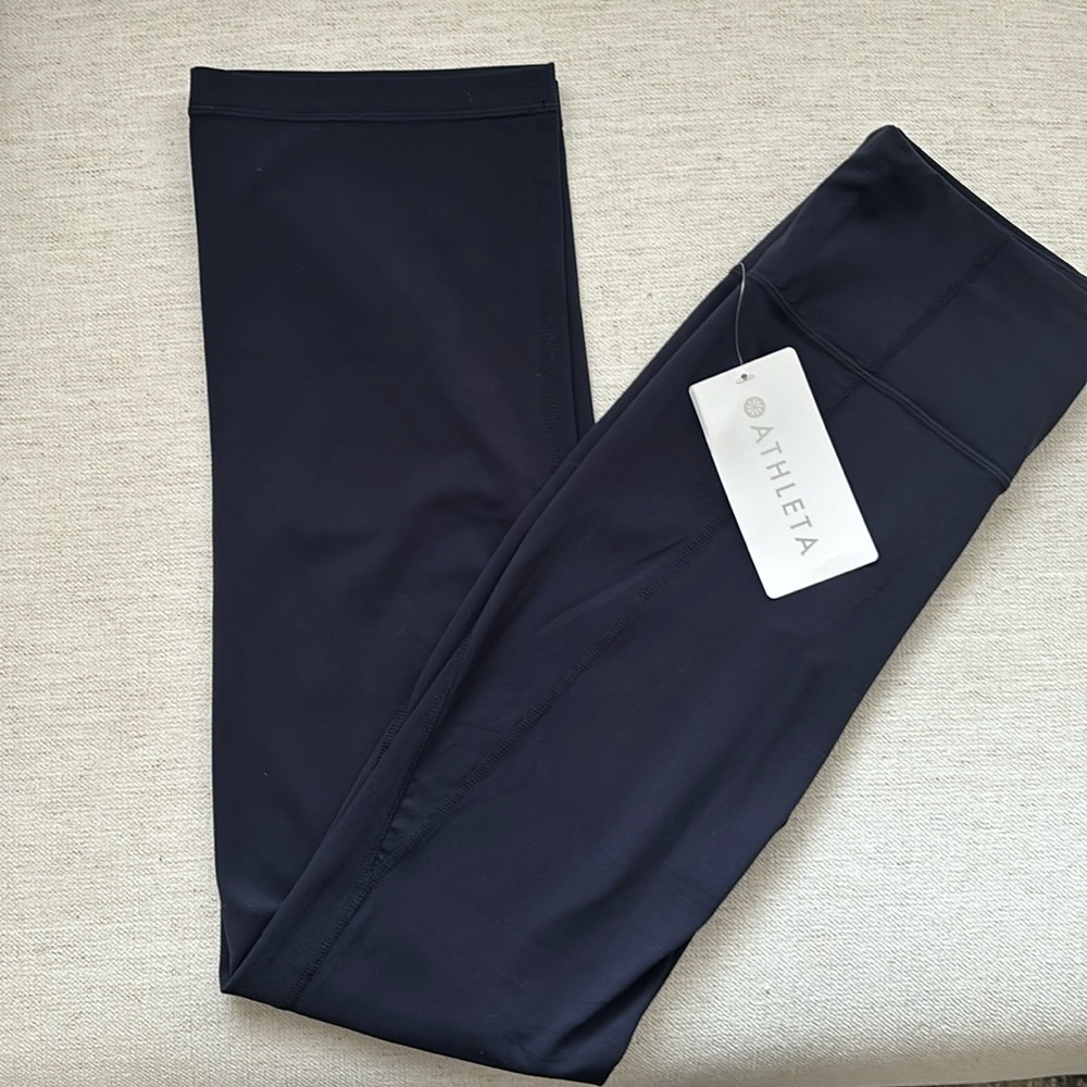 Athleta Straight Up Salutation Pant. Navy. Size Small. New With Tags.